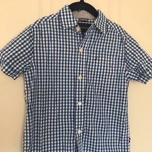 Nautica boys blue/white checked shirt